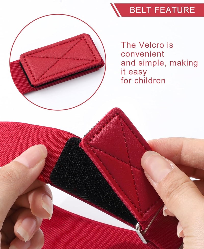 WELROG Kids Belts for Boys - Velcro Buckle Toddler Belt Elastic Adjustable Belt for Boys Girls - Image 4